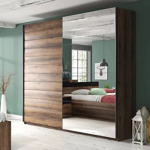 BOXED PIPPA 2 DOOR MANUFACTURED WOOD WARDROBE (4 BOXES)