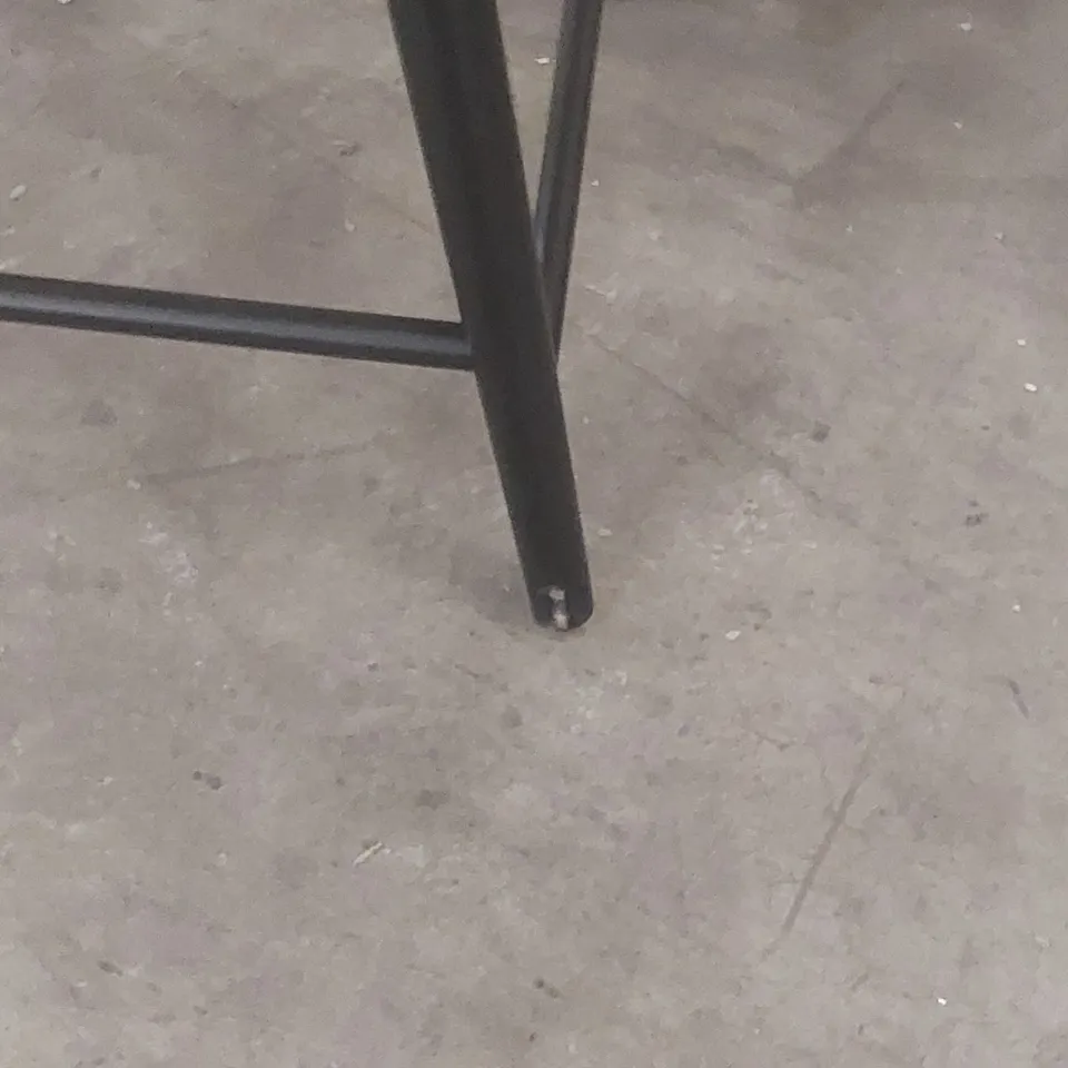DANETTI HUDSON LIGHT GREY LEATHER BAR STOOL
