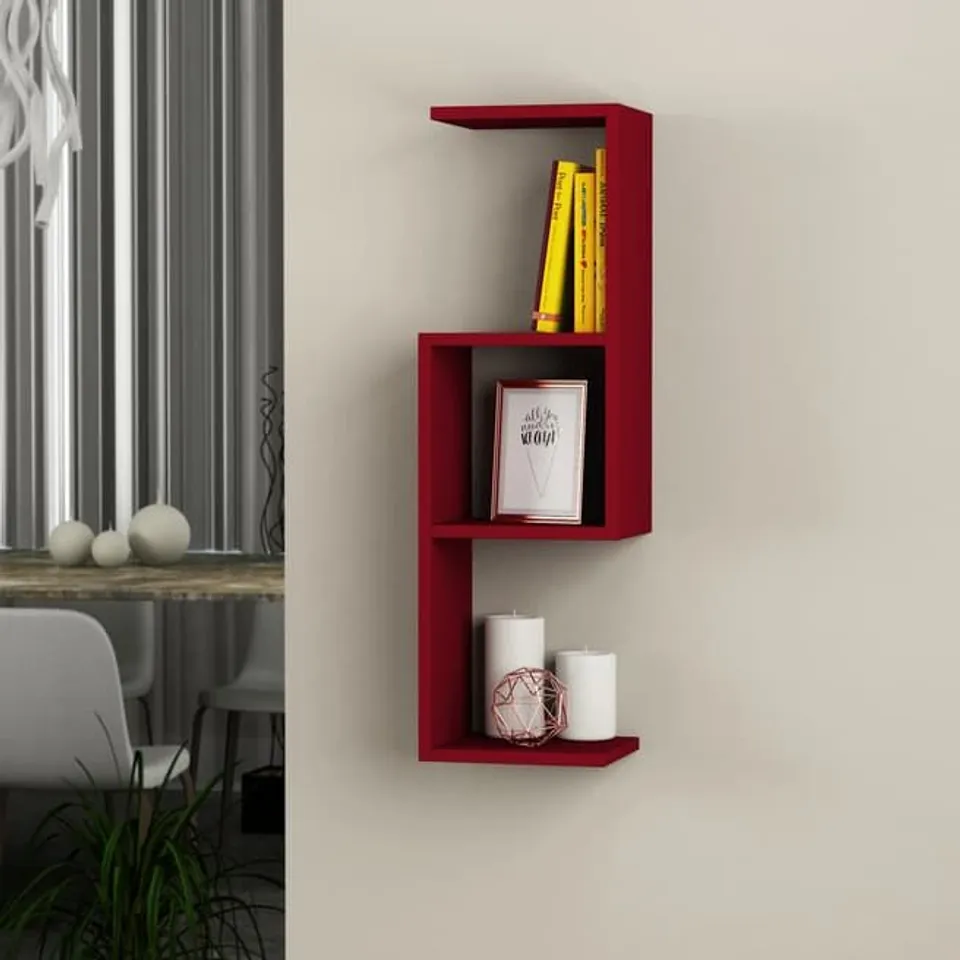 BRAND NEW BOXED DIBI BOOKSHELF - BURGUNDY 