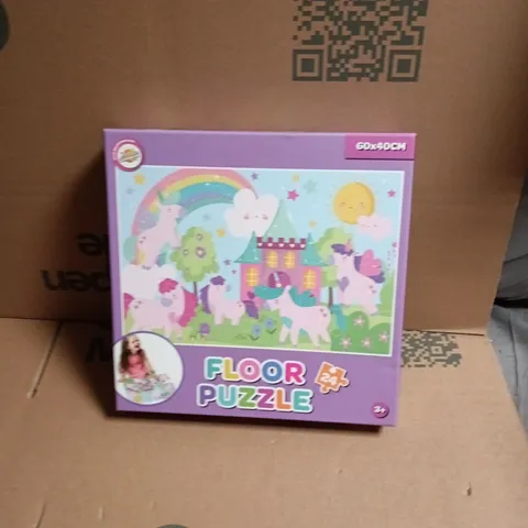 FLOOR PUZZLE 60X40CM – 24 PIECES (UNICORN RAINBOW SCENE)