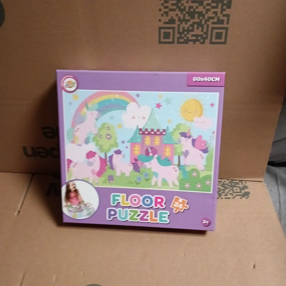 FLOOR PUZZLE 60X40CM – 24 PIECES (UNICORN RAINBOW SCENE)