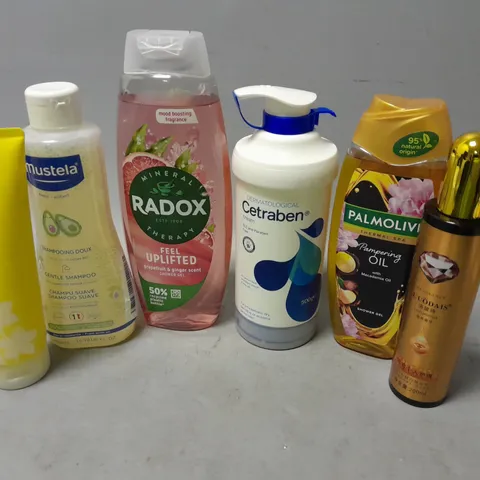 APPROXIMATELY 20 ASSORTED COSMETIC PRODUCTS INCLUDE - RADOX SHOWER GEL - TROPIC BODY WASH - CETRABEN CREAM