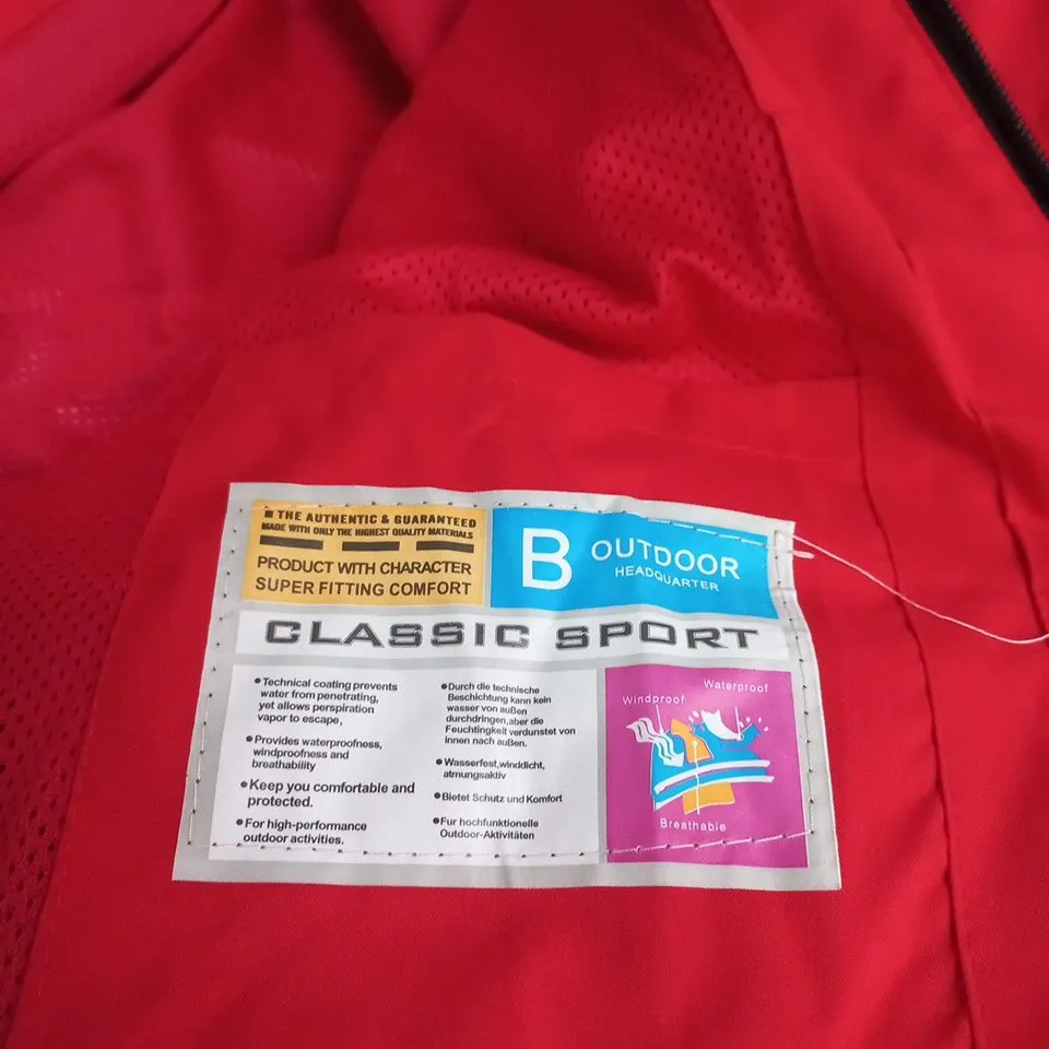 B OUTDOOR CLASSIC SPORT RED WATERPROOF COAT 4XL