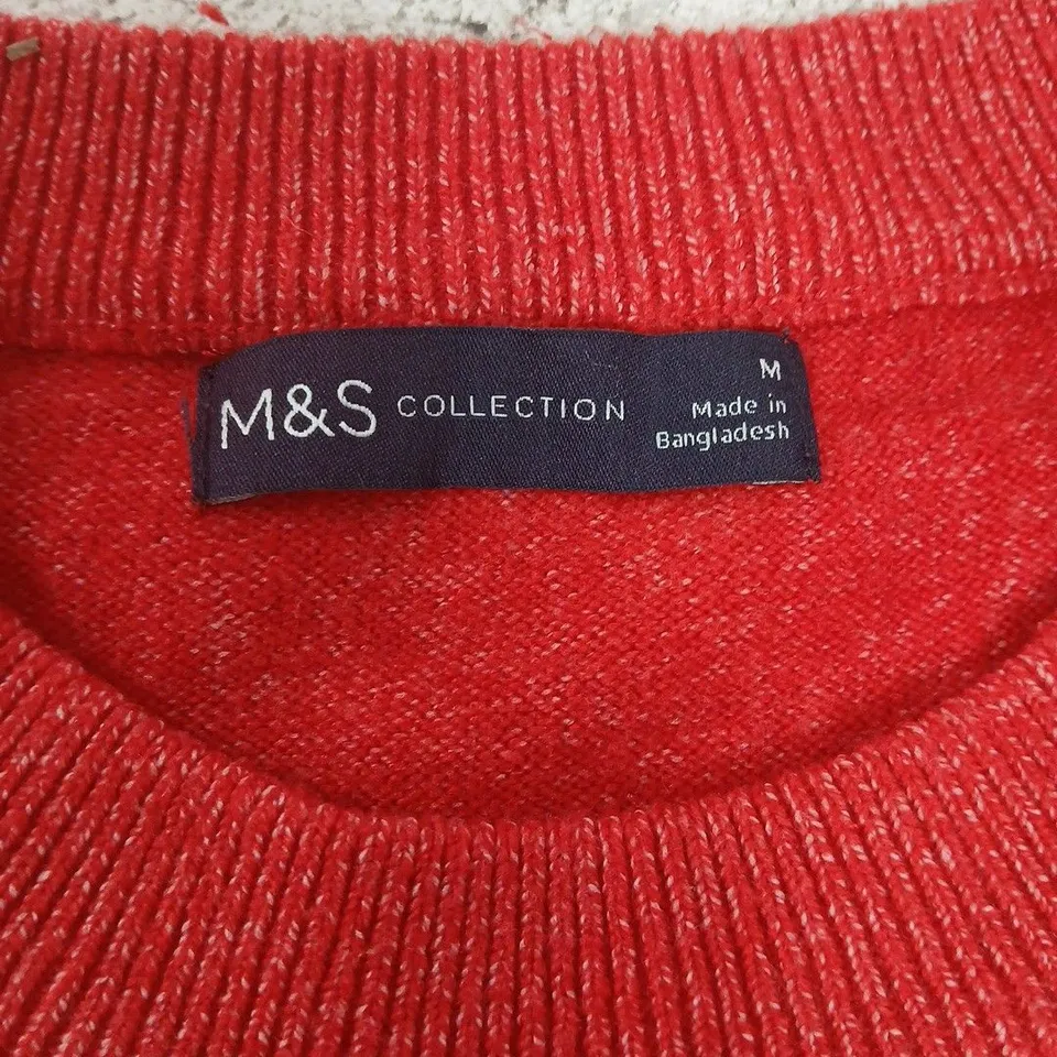 M&S COLLECTION RED KNIT JUMPER – UK M