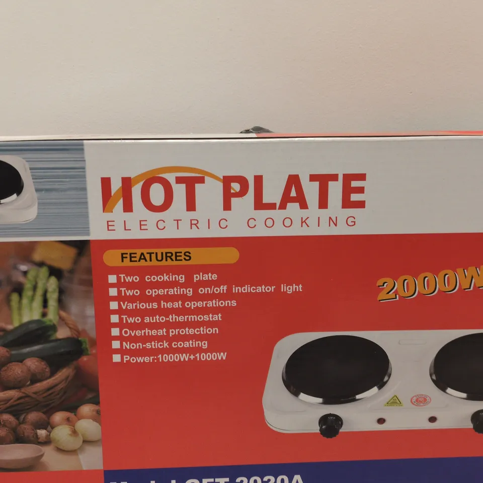 ELECTRIC DOUBLE HOT PLATE – 2000W, MODEL GFT-2020A