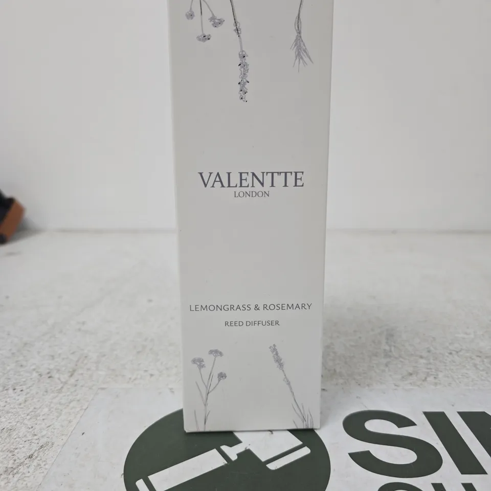 VALENTTE LONDON REED DIFFUSER – LEMONGRASS & ROSEMARY (BOXED)