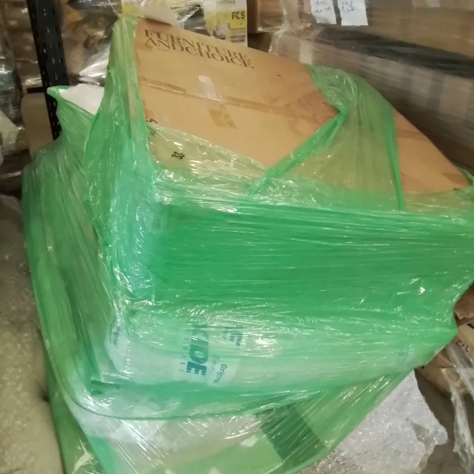 PALLET OF ASSORTED FLAT PACK FURNITURE PARTS