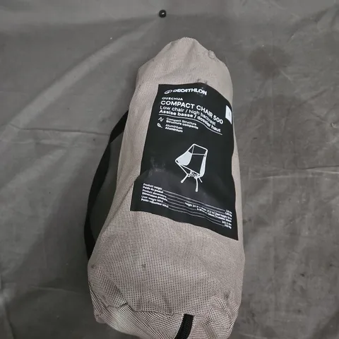 DECATHLON COMPACT CHAIR 500 FOLDING CAMPING CHAIR - LOW CHAIR/HIGH BACKREST - SIZE L