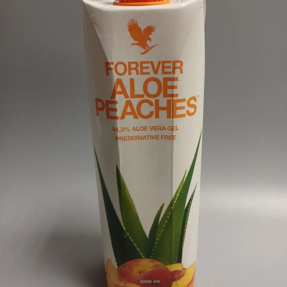 3 X FOREVER ALOE PEACHES INNER LEAF ALOE VERA GEL - 3 X 1L