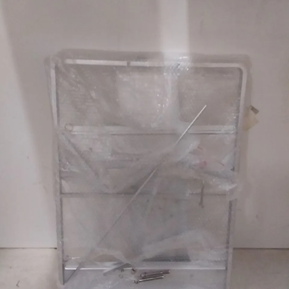 WALL MOUNTED METAL SHELF AND COAT HOOK 