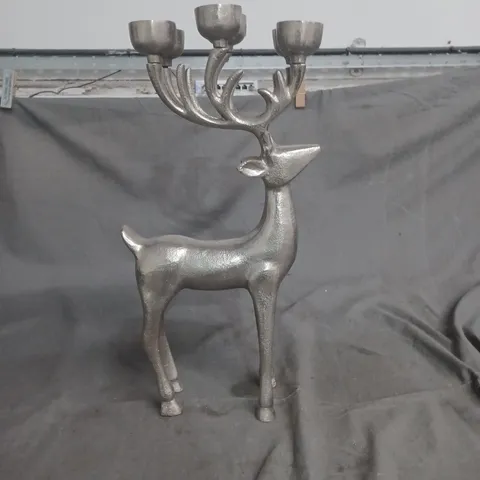 METAL DEER CANDLE HOLDER WITH ANTLER CANDLE CUPS