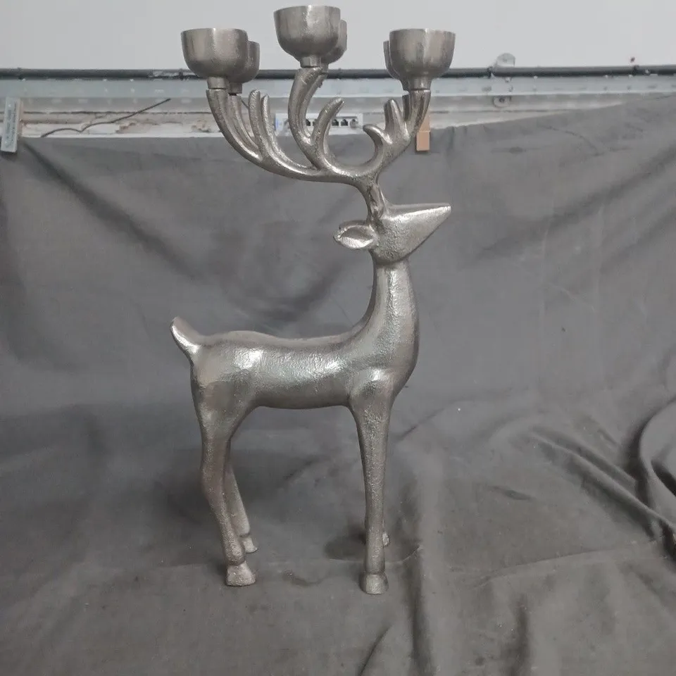 METAL DEER CANDLE HOLDER WITH ANTLER CANDLE CUPS