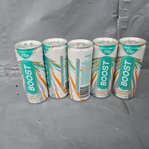 15 CANS OF BOOST TROPICAL BLITZ SUGAR FREE 250ML - COLLECTION
