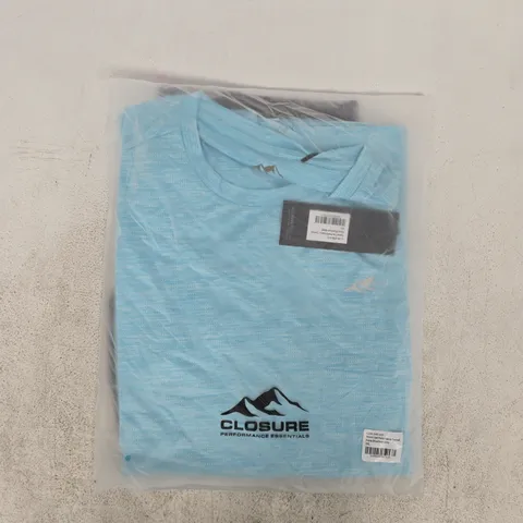 BAGGED CLOSURE SPACE DYE PERFORMANCE TWINSET IN AQUA BLUE/IRON GREY SIZE XXL