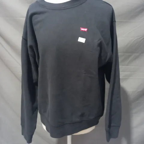 LEVI'S LONG SLEEVE SWEATSHIRT IN BLACK SIZE MEDIUM
