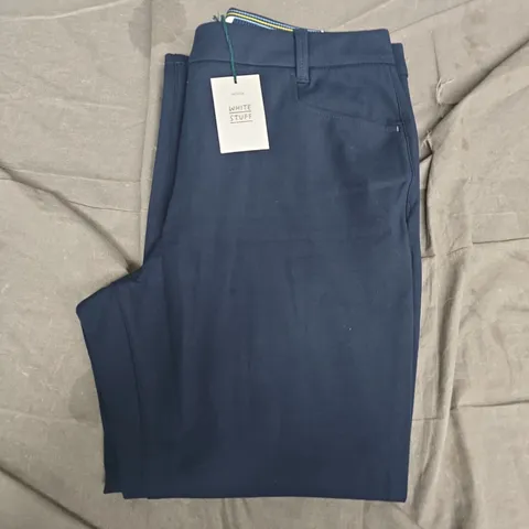 WHITE STUFF SAVANNAH STRETCH TROUSERS – DARK NAVY, PETITE UK 14P (EU 42P, US 10P)