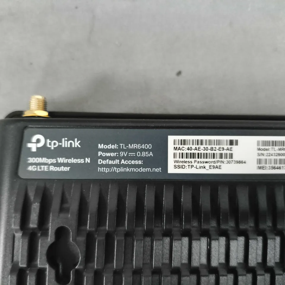 TP-LINK TL-MR6400 4G LTE ROUTER (300MBPS WIRELESS N)