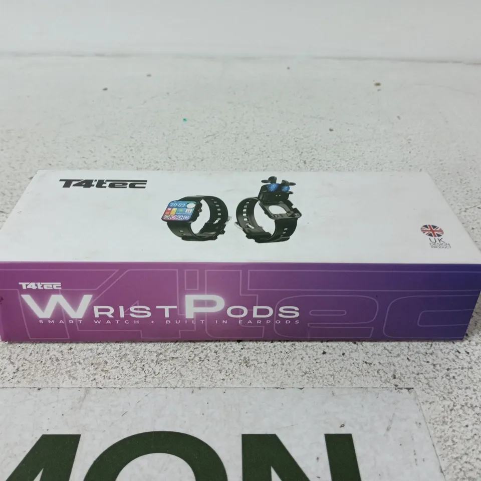 T4TEC WRISTPODS SMART WATCH WITH EARBUDS – BOXED