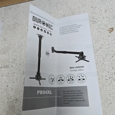 DURONIC PB04XL MONITOR ARM DESK MOUNT – BLACK