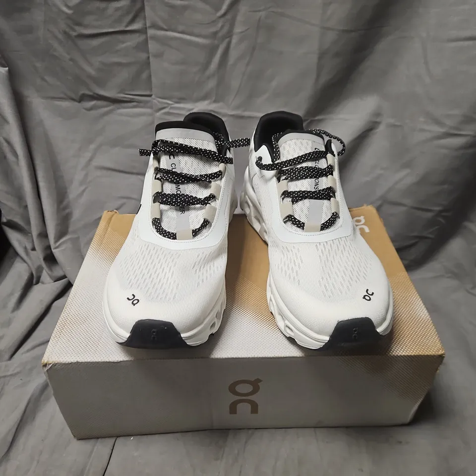 ON RUNNING CLOUDMONSTER SHOES – WHITE/BLACK, MEN'S US 8.5 (EU 42) – BOXED