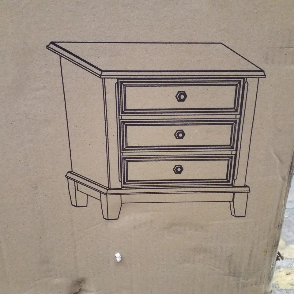 BOXED GLORY FURNITURE ASHFORD NIGHTSTAND 3 DRAWERS 30"H×29"W×17"D - CAPPUCCINO 