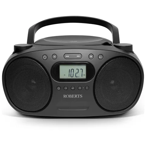ROBERTS ZOOMBOX FM/AM RADIO WITH CD PLAYER BLACK