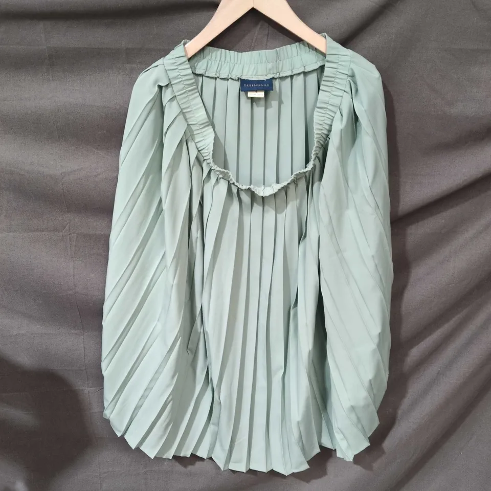 DEBENHAMS WOMEN’S LIGHT BLUE PLEATED SKIRT, SIZE 18, 100% POLYESTER