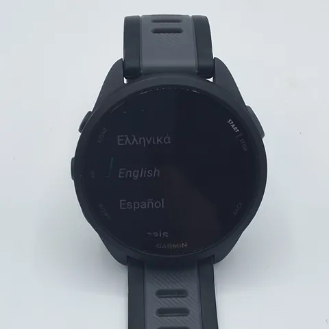 UNBOXED GARMIN FORERUNNER 165 SMART WATCH WITH GREY/BLACK STRAP