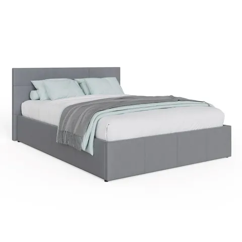 BOXED BEAIRD UPHOLSTERED END LIFT OTTOMAN BED - NATURAL // SIZE: 4FT6 DOUBLE (2 BOXES)