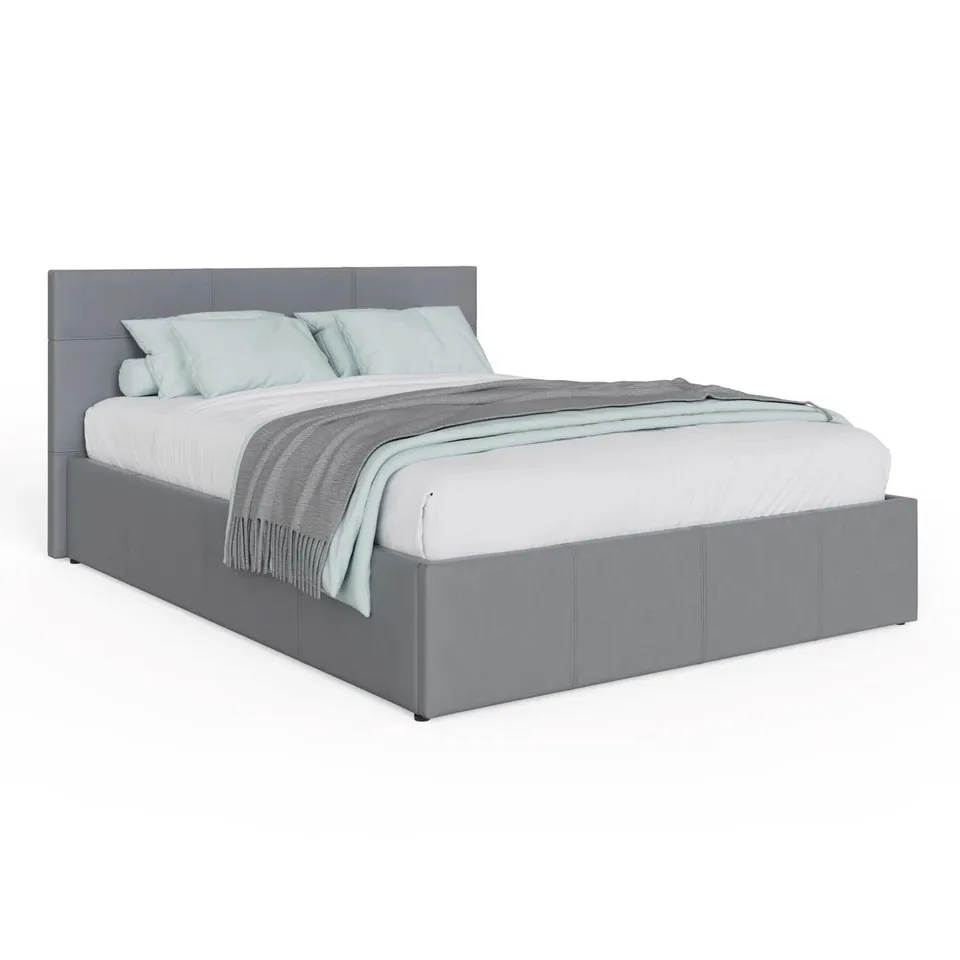 BOXED BEAIRD UPHOLSTERED END LIFT OTTOMAN BED - NATURAL // SIZE: 4FT6 DOUBLE (2 BOXES)