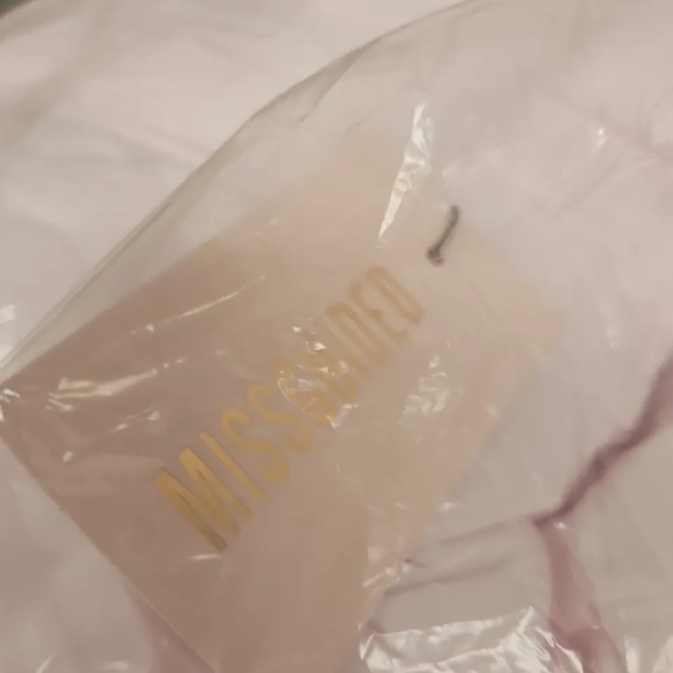 MISSGUIDED LIGHT PINK HIGH-NECK PUFFER COAT, UK 14 (EU 42 / US 10)