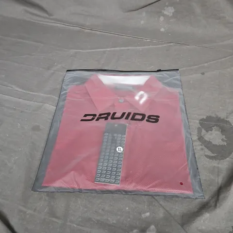 DRUIDS HONEYCOMB POLO IN BURGUNDY SIZE XL