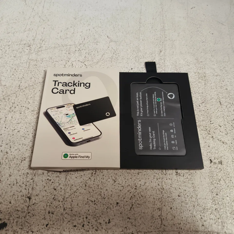 BOXED SPOTMINDERS TRACKING CARD IN BLACK