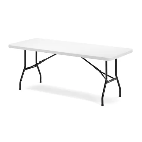 BOXED PLASTIC FOLDING TABLE KLARA 1830X760X745 MM, WHITE, BLACK