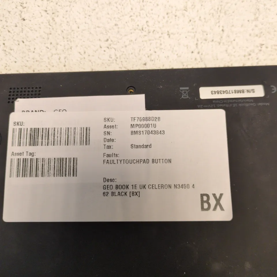 GEO BOOK 1E UK LAPTOP – CELERON N3450 – BLACK