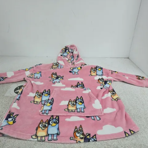 M&S KIDS' PINK BLUEY FLEECE HOODED TOP, 7-8 YEARS