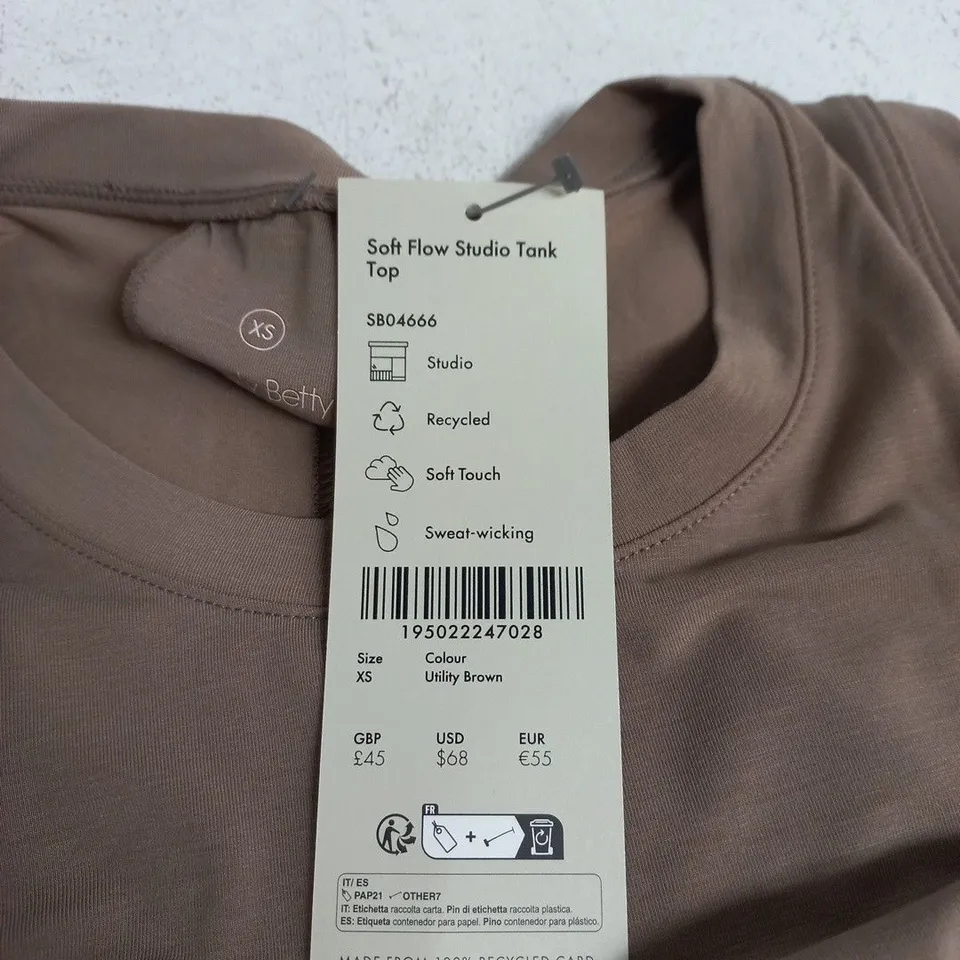 SWEATY BETTY LONDON TANK TOP – BROWN, XS