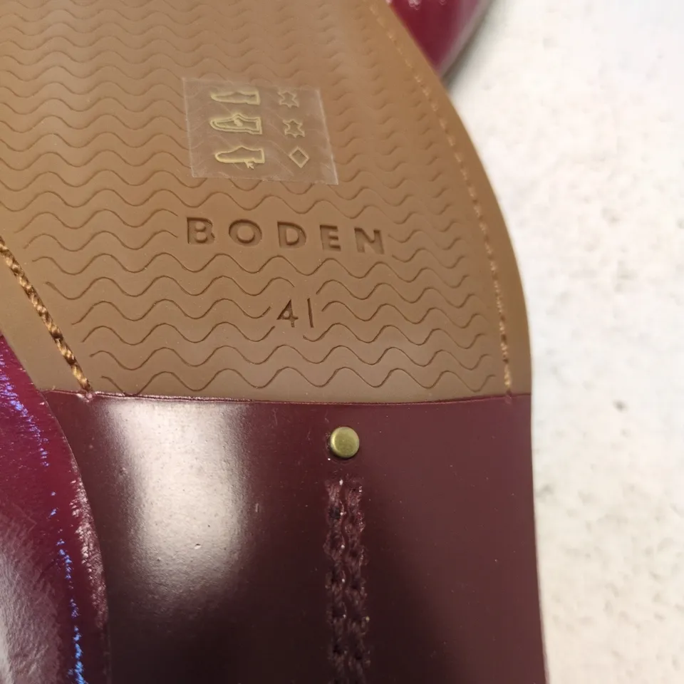 BODEN BURGUNDY LEATHER LOAFERS – WOMEN'S UK 8 (EU 41)