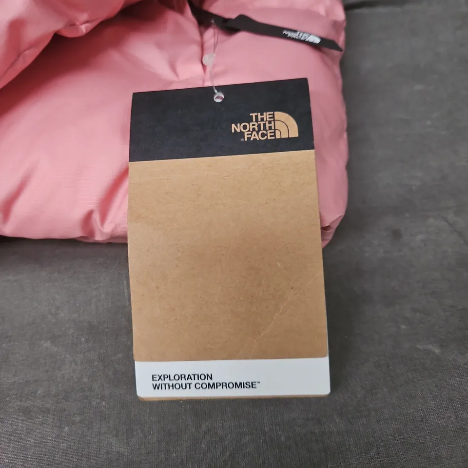 THE NORTH FACE WOMEN'S CROPPED PUFFER JACKET – PINK/BLACK, XS (UK 6–8)