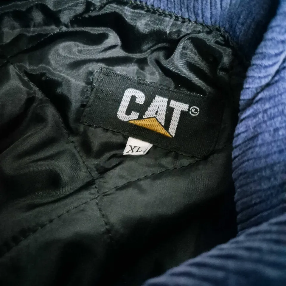 CAT LONG SLEEVE ZIP COAT IN BLUE/YELLOW - XL