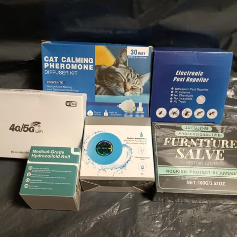 APPROXIMATELY 20 ASSORTED HOUSEHOLD ITEMS TO INCLUDE ELECTRONIC PEST REPELLER AND CAT CLALMING PHEROMONE