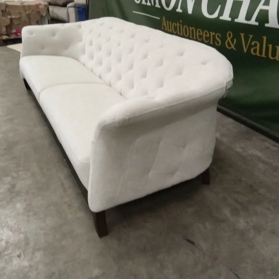 DANETTI LUXE IVORY CHENILLE 3 SEATER SOFA RRP £1999