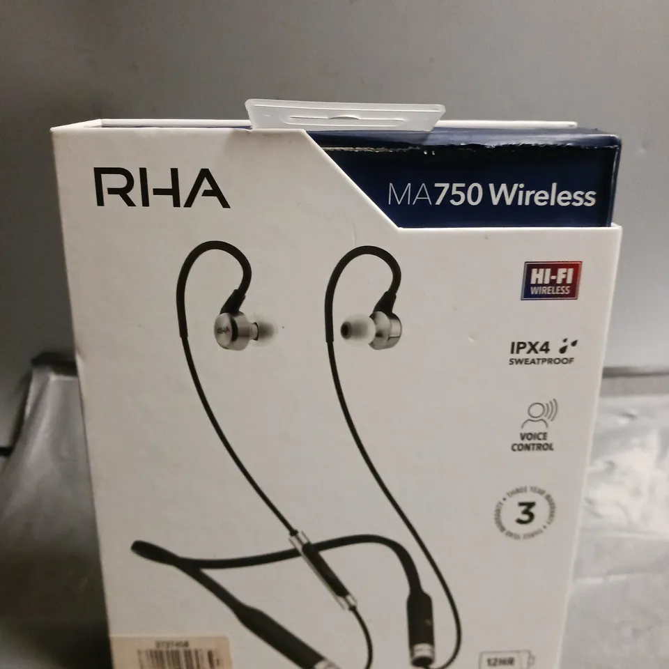 BOXED RHA MA750 WIRELESS EARPHONES