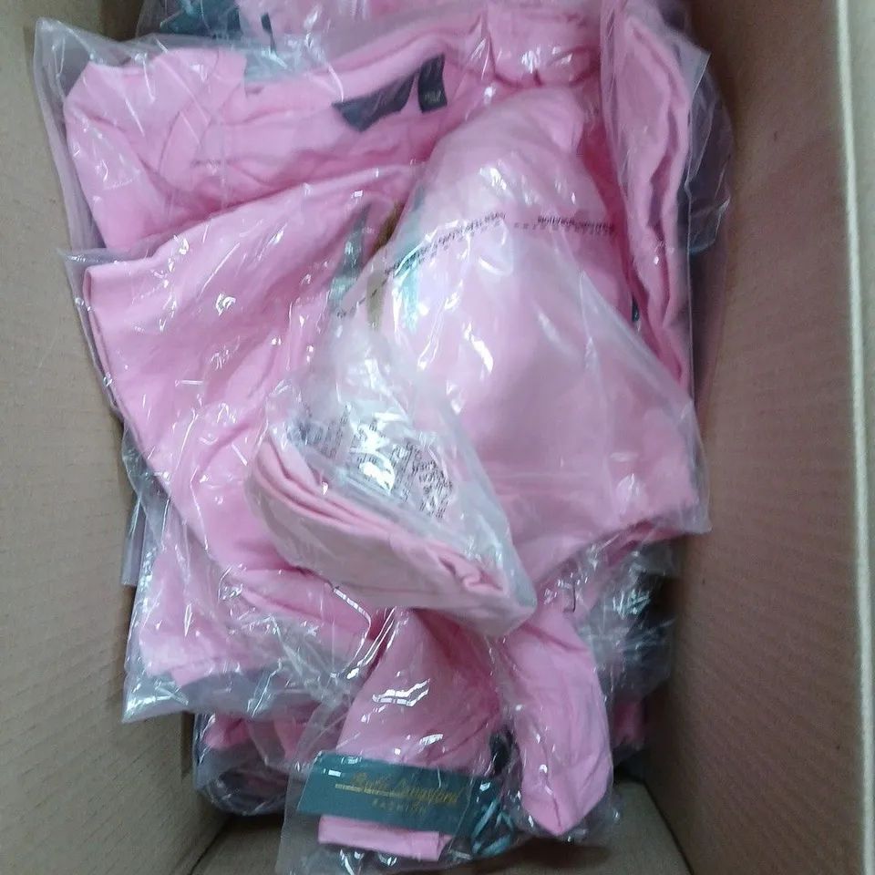 APPROXIMATELY 30 BAGGED RUTH LANGSFORD BEADED LIGHTNING BOLT PINK TOP IN VARIED SIZES 