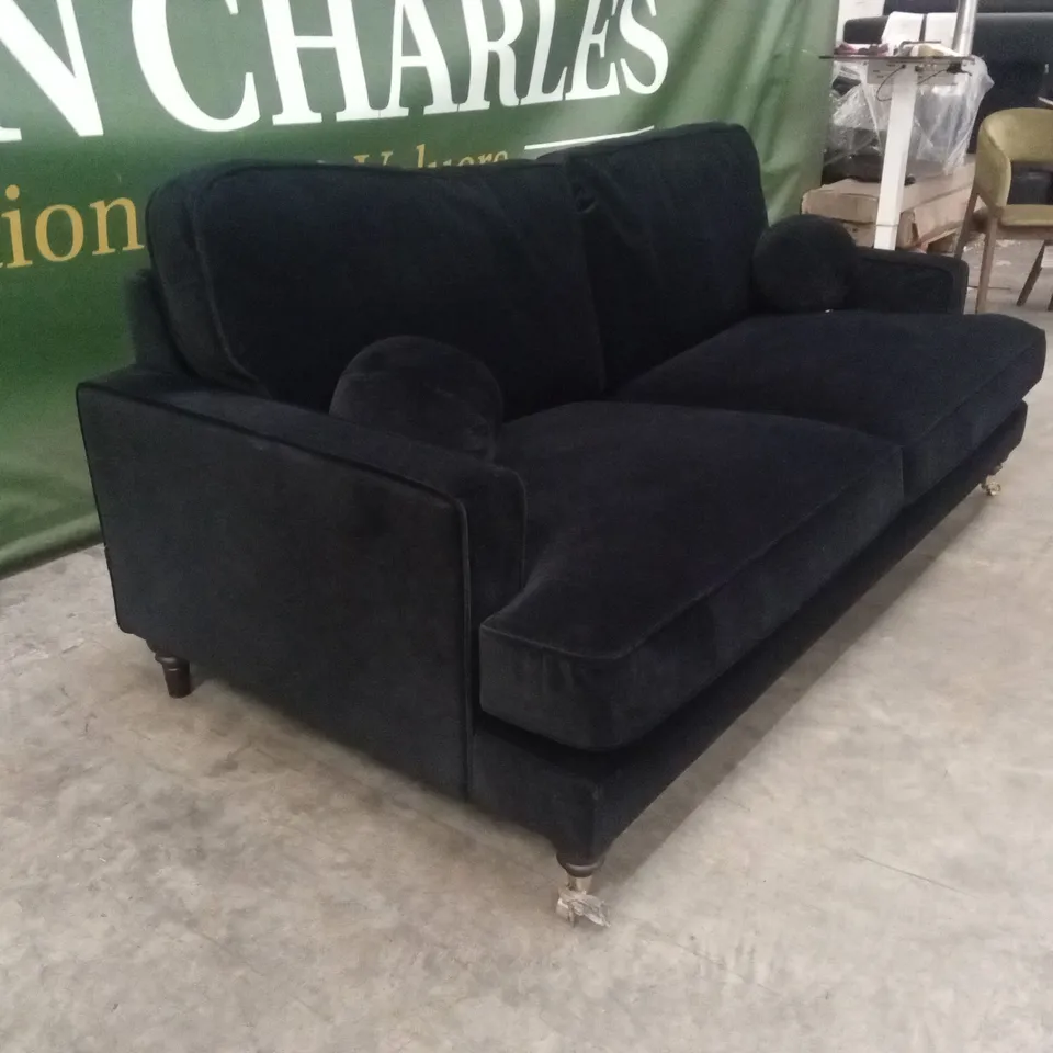 QUALITY DESIGNER SOLACE+CO 3 SEATER BLACK VELVET