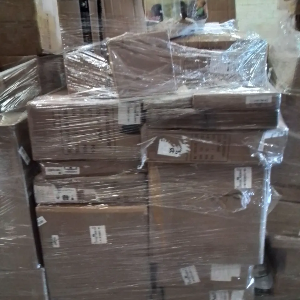 PALLET CONTAINING VARIOUS ASSORTED BOXED ITEMS TO INCLUDE: RC TOY CAR, REBORN BABY DOLL, SOFA AND FURNITURE PARTS AND LOTS MORE UNMARKED BOXED ITEMS 