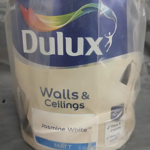 DULUX WALLS & CEILINGS PAINT - JASMINE WHITE - 2.5L - COLLECTION ONLY