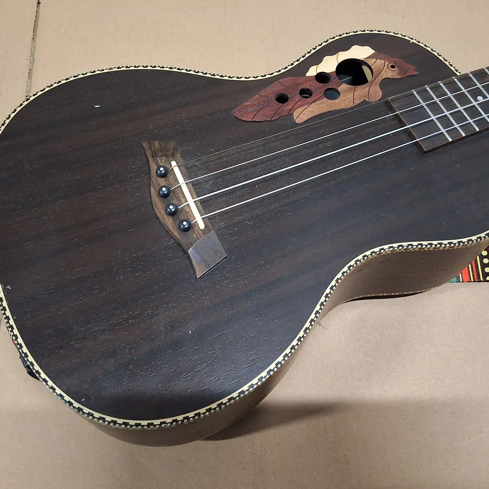 CARAMEL ACOUSTIC-ELECTRIC GUITAR WITH BUILT-IN PICKUP SYSTEM