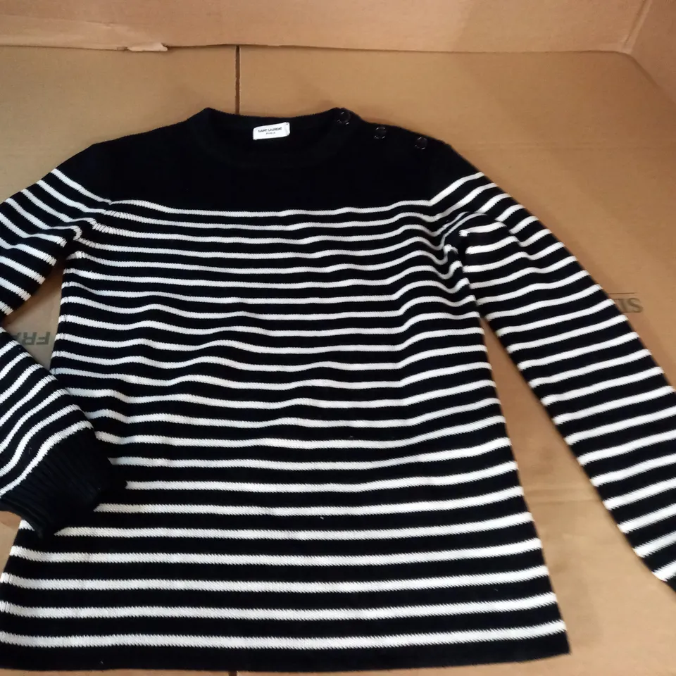 SAINT LAURENT PARIS STRIPED JUMPER - S