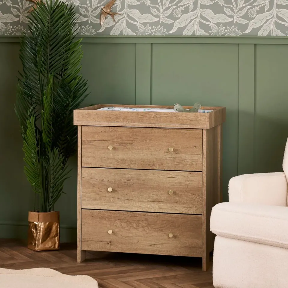 BOXED OBABY NIKA CHANGING UNIT - OAK (2 BOXES)